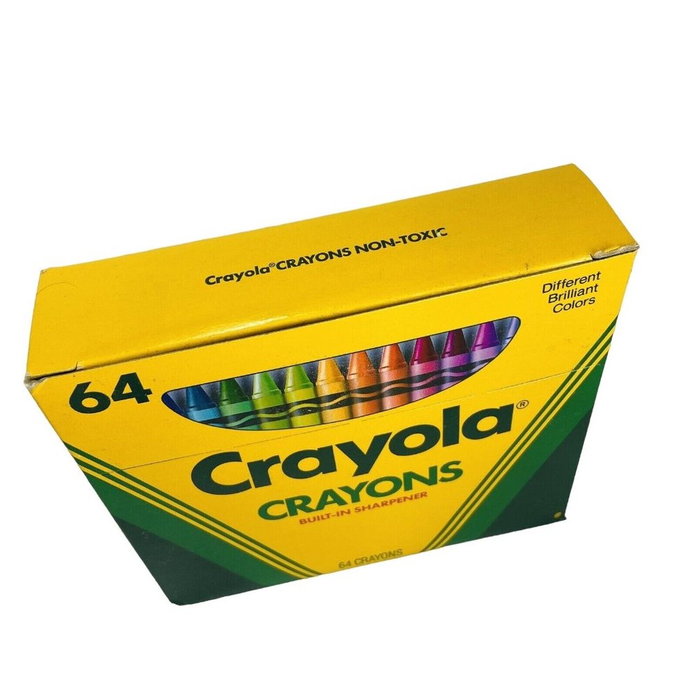 Vintage Crayola Crayons Sharpener Box 64 with Sharpener - Picture 7 of 13